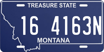 MT license plate 164163N