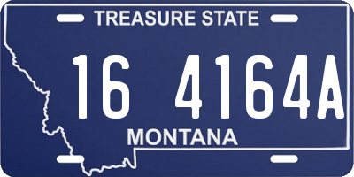 MT license plate 164164A
