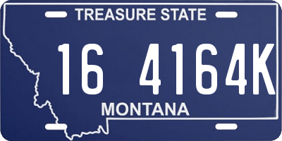 MT license plate 164164K