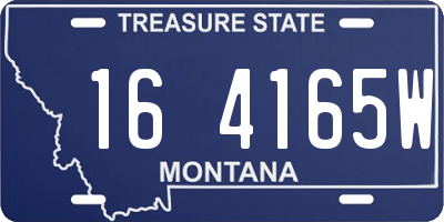 MT license plate 164165W