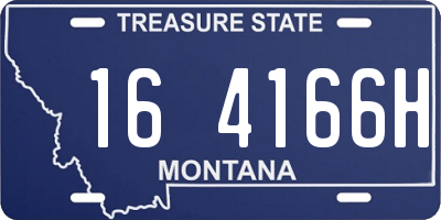 MT license plate 164166H