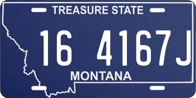 MT license plate 164167J