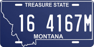 MT license plate 164167M