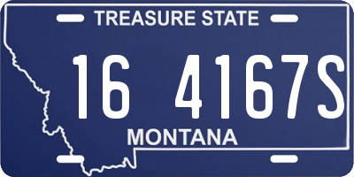 MT license plate 164167S