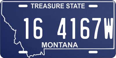 MT license plate 164167W