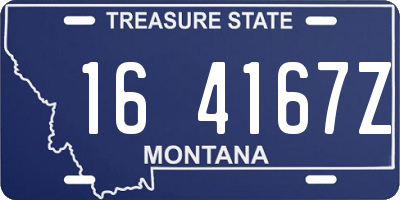 MT license plate 164167Z