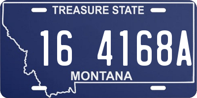 MT license plate 164168A