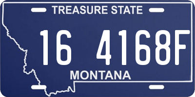 MT license plate 164168F
