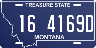 MT license plate 164169D