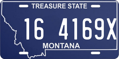 MT license plate 164169X
