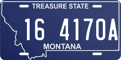 MT license plate 164170A