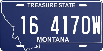 MT license plate 164170W
