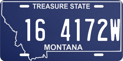 MT license plate 164172W