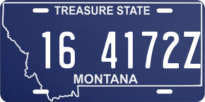 MT license plate 164172Z