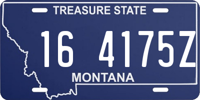 MT license plate 164175Z
