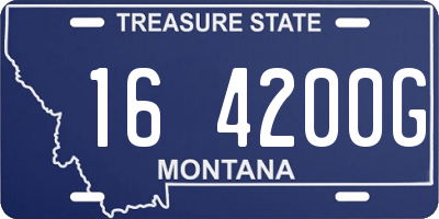 MT license plate 164200G