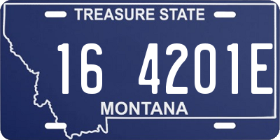 MT license plate 164201E