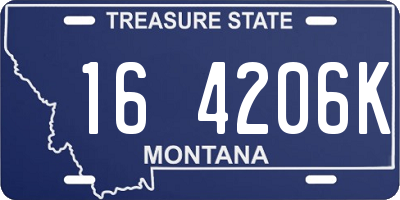 MT license plate 164206K