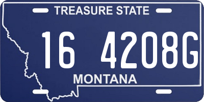 MT license plate 164208G