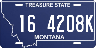 MT license plate 164208K
