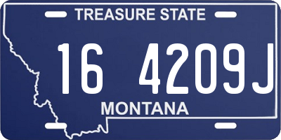 MT license plate 164209J