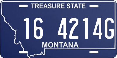 MT license plate 164214G
