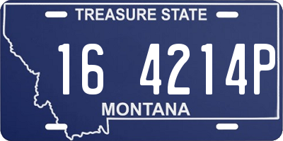 MT license plate 164214P