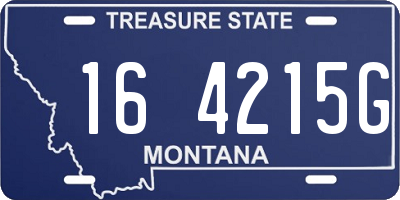 MT license plate 164215G