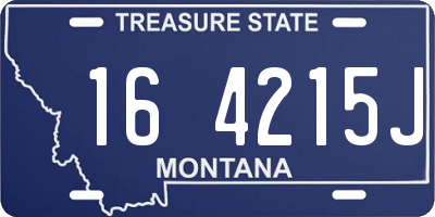MT license plate 164215J