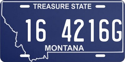 MT license plate 164216G