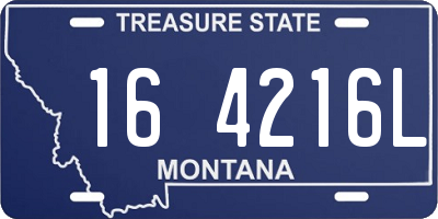 MT license plate 164216L