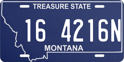 MT license plate 164216N