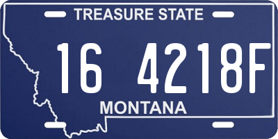 MT license plate 164218F