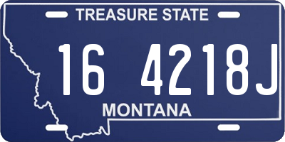 MT license plate 164218J