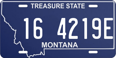 MT license plate 164219E