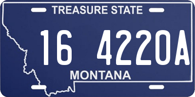 MT license plate 164220A