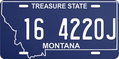 MT license plate 164220J