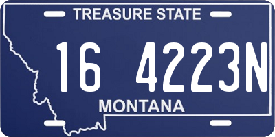 MT license plate 164223N