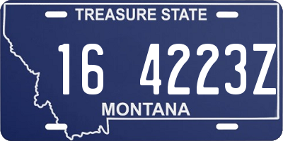 MT license plate 164223Z