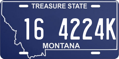 MT license plate 164224K