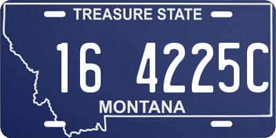 MT license plate 164225C
