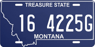 MT license plate 164225G