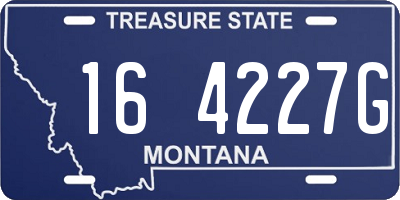 MT license plate 164227G