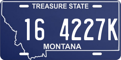 MT license plate 164227K