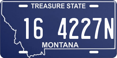 MT license plate 164227N