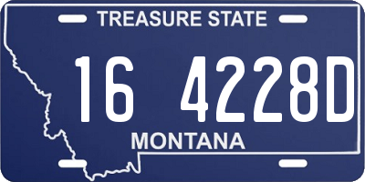 MT license plate 164228D