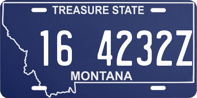 MT license plate 164232Z
