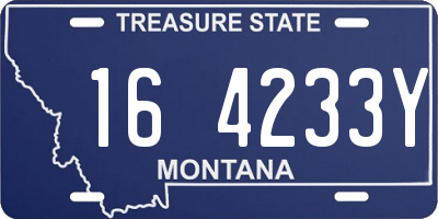 MT license plate 164233Y