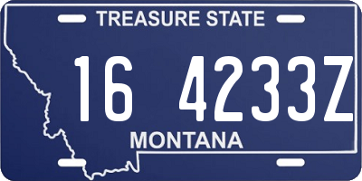 MT license plate 164233Z