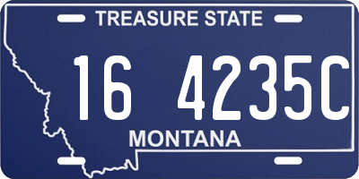 MT license plate 164235C